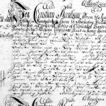 Braheborg Gods Fæsteprotokol 1719-1808. Fæstet er dateret 30. december 1754. 